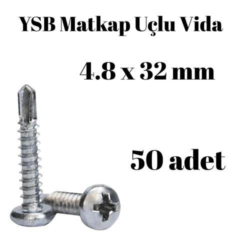 Yıldız Silindir Başlı 4.8x32 YSB Matkap Uçlu Akıllı Vida 50 Adet