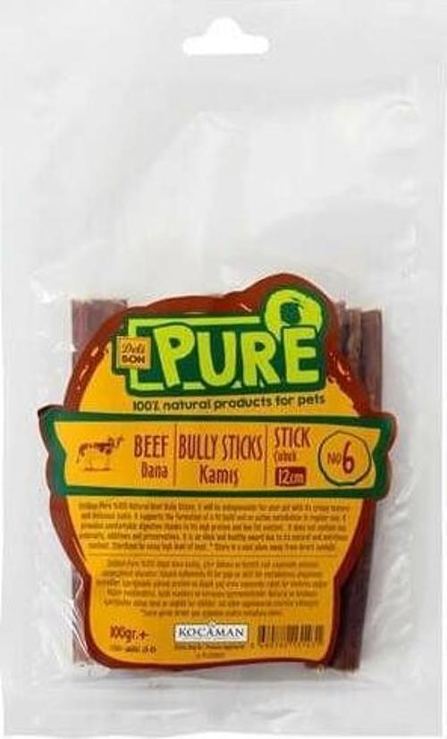 Kurutulmuş Çubuk Dana Kamış Köpek Ödül Maması 12 Cm 100 Gr