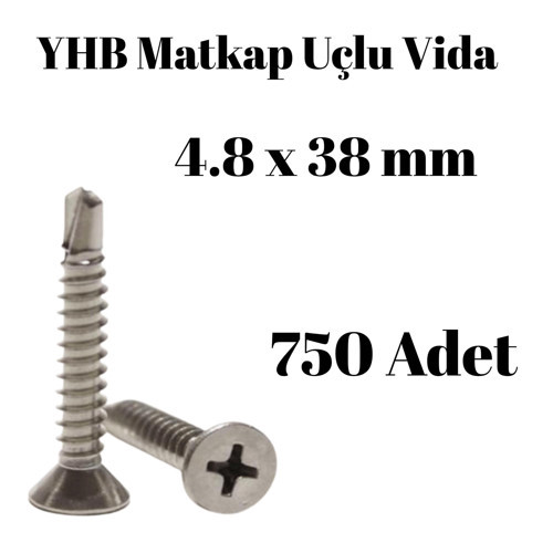 Matkap Uçlu Vida YHB 4,8x38 750'li Paket