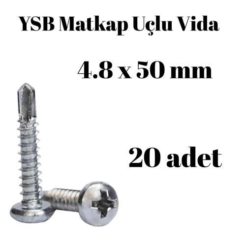 Yıldız Silindir Başlı 4.8x50 YSB Matkap Uçlu Akıllı Vida 20 Adet