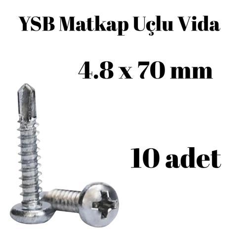 Yıldız Silindir Başlı 4.8x70 YSB Matkap Uçlu Akıllı Vida 10 Adet