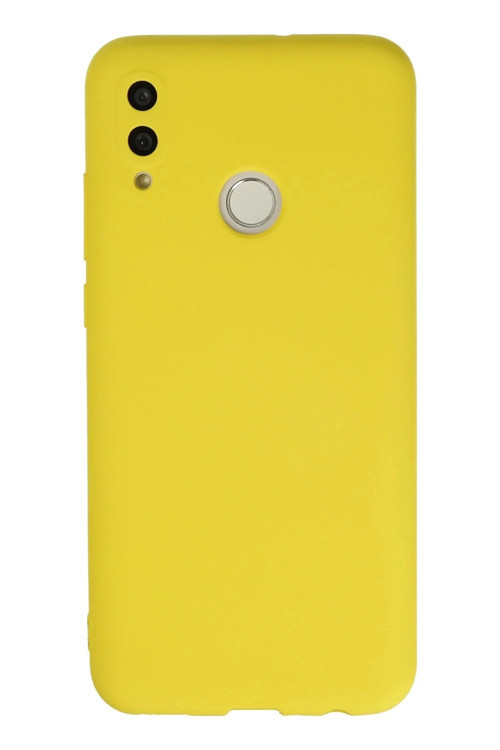 Huawei P Smart 2019 Kılıf Nano içi Kadife Silikon - Sarı-(5796)