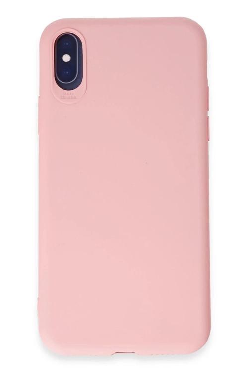 iPhone X Kılıf First Silikon - Pudra-(5796)