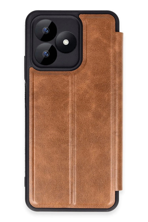 Realme Note 50 4G Kılıf Flip Cover - Taba-(5796)