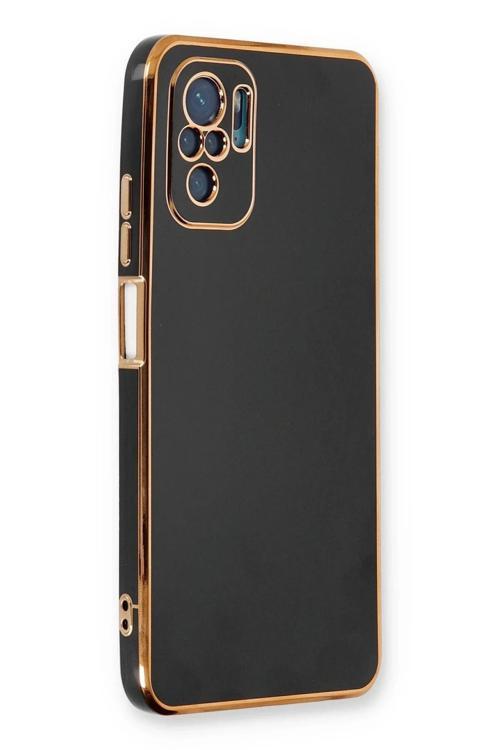 Xiaomi Redmi Note 10 Kılıf Volet Silikon - Siyah-(5796)