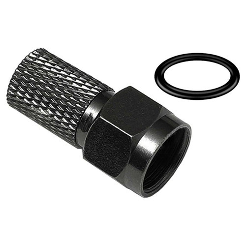 E-325 Siyah Contalı RG6 U6 22mm 1.Kalite F Konnektör 100'lü Poşet Uydu Soket Konnektörü