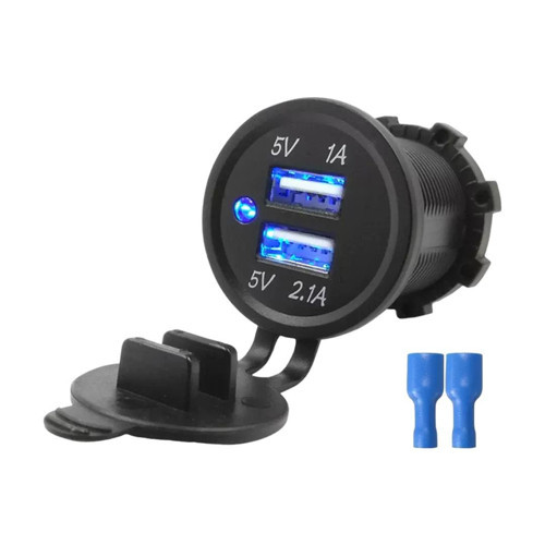 Powermaster Ic-266c 28 Mm Pano Tipi Usb 8-32 Volt Giriş 5V 2.1 Amper Çıkış Araç Oto Çakmaklık Tipi Usb Şarj Soketi