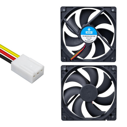 IC-216 Fırçasız DC Fan 120X120x25mm 12 Volt 3 Pin 12x12x2,5 Cm Soğutucu Fan Soketli