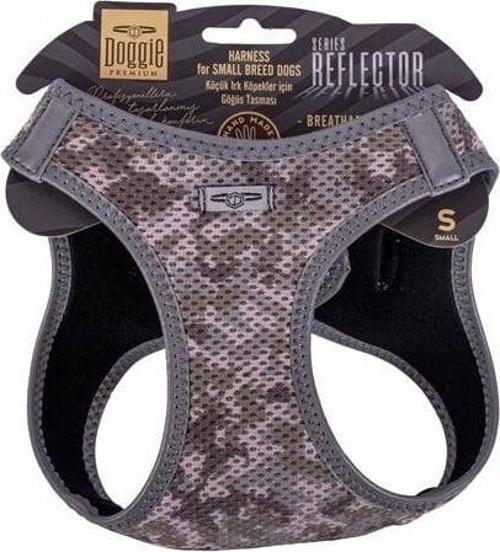 Havalı Dokuma Reflektör Küçük Irk Köpek Göğüs Tasması Small Kamuflaj 32-38 Cm