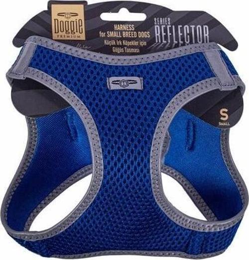 Havalı Dokuma Reflektör Küçük Irk Köpek Göğüs Tasması Small Mavi 32-38 Cm