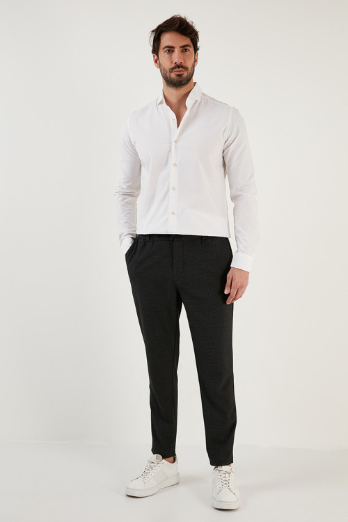 Slim Fit Normal Bel Düz Paça Erkek Pantolon 6135517 ANTRASİT
