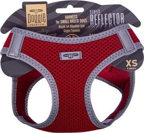 Havalı Dokuma Reflektör Küçük Irk Köpek Göğüs Tasması Xsmall Kırmızı 30-34 Cm
