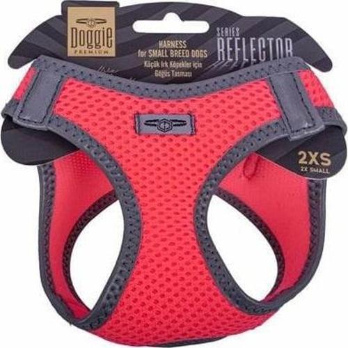 Havalı Dokuma Reflektör Küçük Irk Köpek Göğüs Tasması Xxsmall Pembe 26-30 Cm