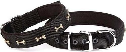 Comfort Dokuma Kemikli Köpek Boyun Tasması Large Siyah 2.5x42-50 Cm