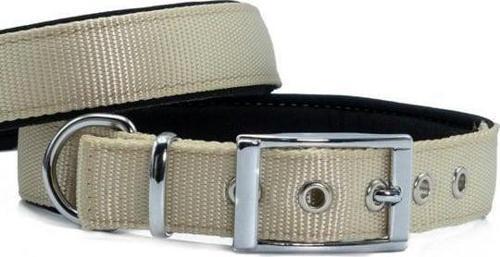 Elit Dokuma Köpek Boyun Tasması Medium Haki 2.5x37-45 Cm