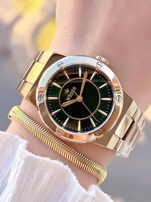 2 Yıl Garantili Çelik Kordon 5 Atm Suya Dayanıklı Kadın Kol Saati+Bileklik BYW.1153.01