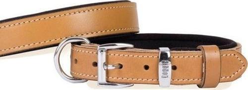 Konfor Deri Köpek Boyun Tasması Medium Camel 3x42-50 Cm