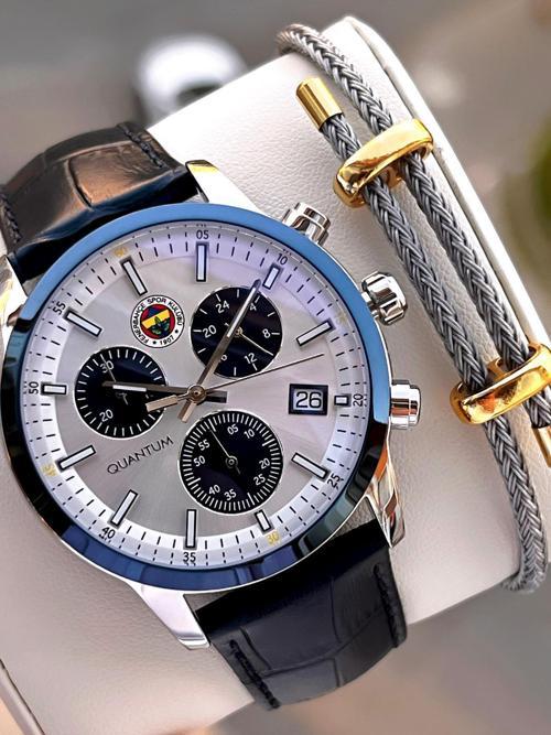 Fenerbahçe Lisanslı İtalyan Tasarım Bileklik Hediyeli 10 Atm Taraftar Kol Saati EFB1089.339