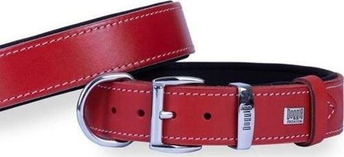 Konfor Deri Köpek Boyun Tasması Medium Kırmızı 3.5x52 60 Cm