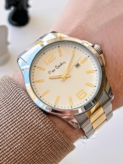 800411F06SB Pierre Cardin Çelik Kordon Erkek Kol Saati 30 Mt Su Gecirmez Kaplan Gözü Bileklik Hdyli