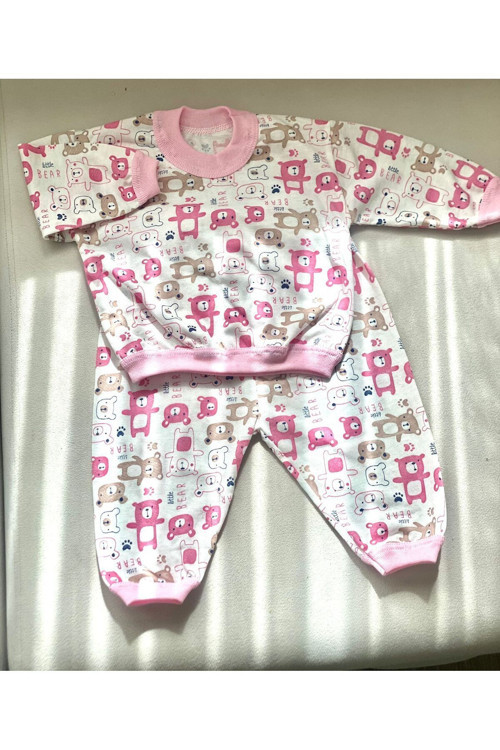 Pembe Kız Bebek Pijama Takımı