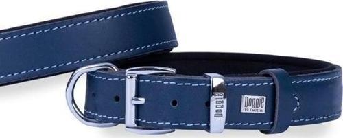 Konfor Deri Köpek Boyun Tasması Medium Royal Mavi 2.5x37 45 Cm