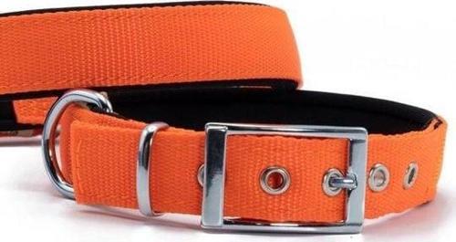 Elit Dokuma Köpek Boyun Tasması Medium Turuncu 2.5x37-45 Cm