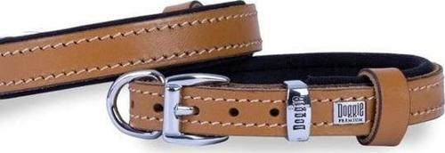 Konfor Deri Köpek Boyun Tasması Small Camel 1.5x20-25 Cm