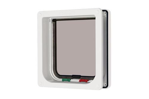 CatMate Kedi Kapısı, Çift Yönlü, 4 fonksiyonlu, Beyaz, 19x20cm