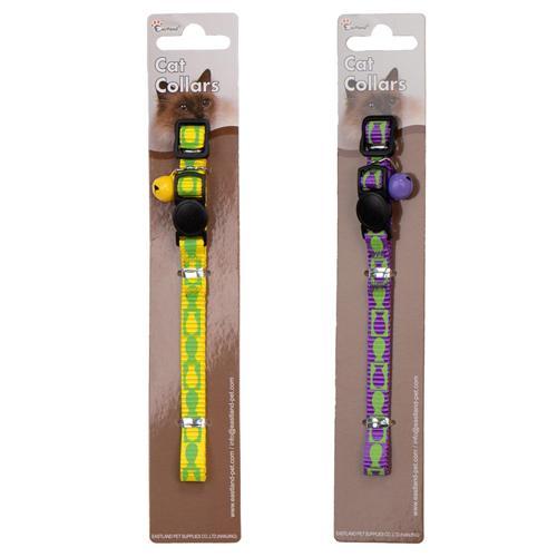 Klipsli Kılçık Baskılı Kedi Tasması 22-30