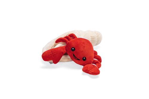 Köpek Ödül Saklama Oyuncağı, Sesli, Istakoz, Peluş, Kırmızı, 31x20x7cm