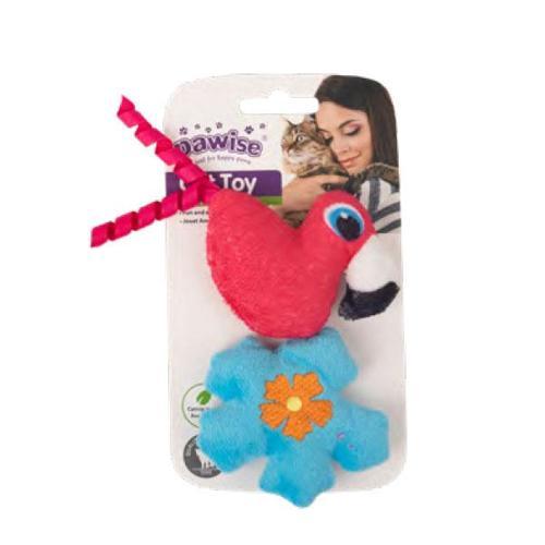 Örgü Kedi Oyuncağı Kuş - Çiçek