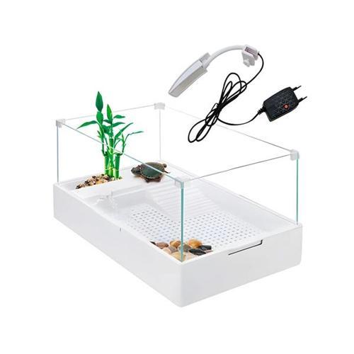 Cam Kaplumbağa Bahçesi Filtre-Lambalı 60x35x25