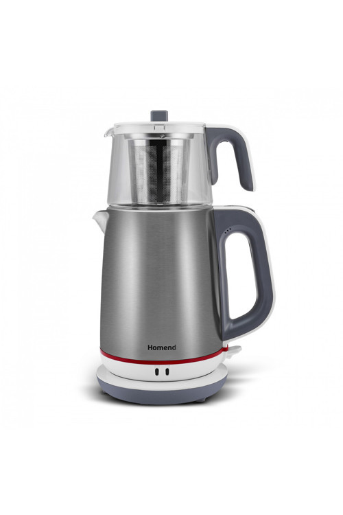 Royaltea 1751h Cam Demlikli Inox Beyaz Çay Makinesi