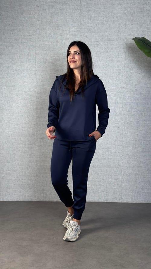 Kadın Uzun Kollu Kapüşonlu Ikili Takım