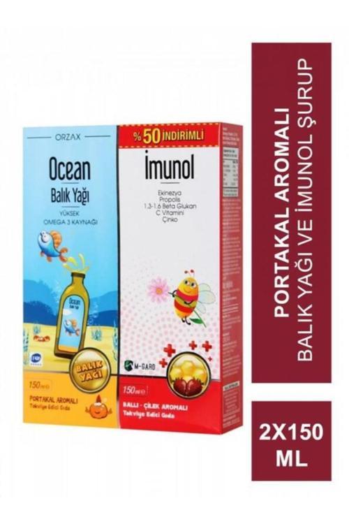 Portakallı Balık Yağı Şurubu 150 ml + Ocean Vm Şurup 150 ml Hediye