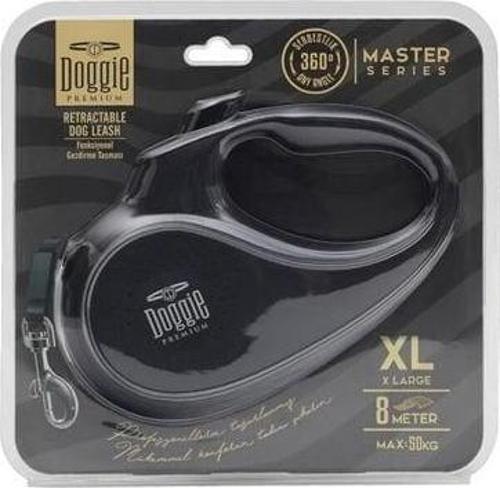 Master Otomatik Köpek Uzatma Tasması Xlarge Siyah 50 Kg 8 Mt
