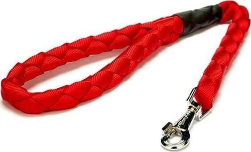 Örgülü Dokuma Köpek Gezdirme Tasması Medium Kırmızı 3x100 Cm