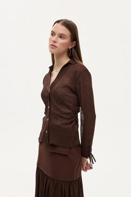 Transparan Kraşlı Gömlek