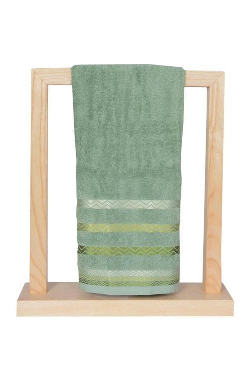 Bursa Varak Serisi 50x90cm %100 Pamuk Yüz Havlusu Haki Yeşil VVHM0018
