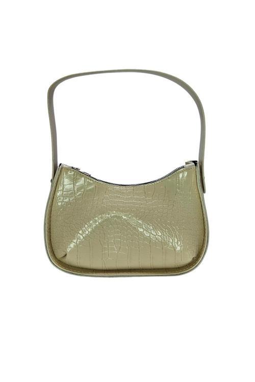Kadın Baget Omuz Çanta Krokodil Desenli