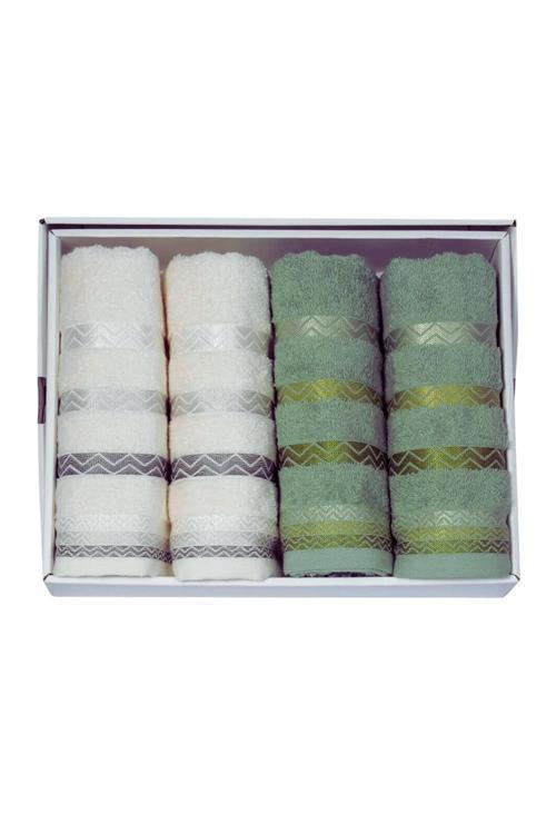 Bursa Varak Serisi 50x90cm %100 Pamuk 4lü Yüz Havlusu Karşık VVHM0030