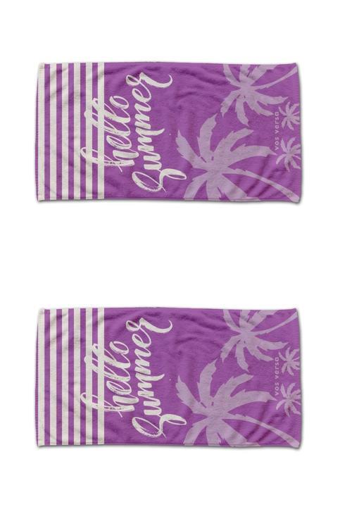 Dijital Baskı 2li Kadın Boy Plaj Havlusu 75x150cm Karışık VVHM0035