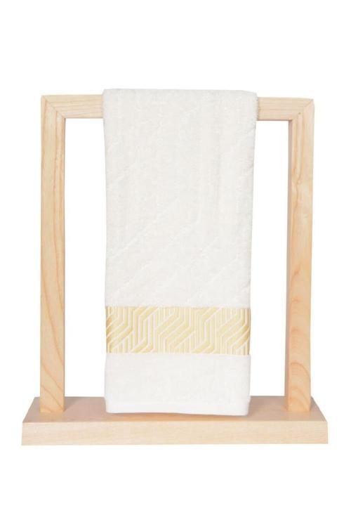 Bursa Varak Serisi 50x90cm %100 Pamuk Yüz Havlusu Beyaz VVHM0014