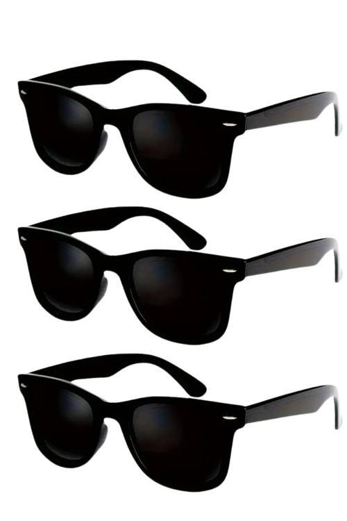 Siyah Unisex 3lü Güneş Gözlüğü VVG011003