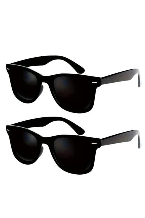 Siyah Unisex 2li Çİft Güneş Gözlüğü VVG011002