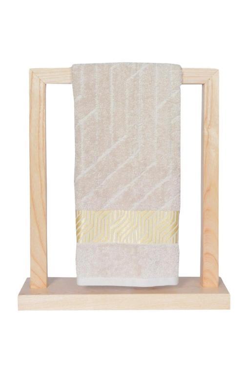 Bursa Varak Serisi 50x90cm %100 Pamuk Yüz Havlusu Vizon VVHM0015