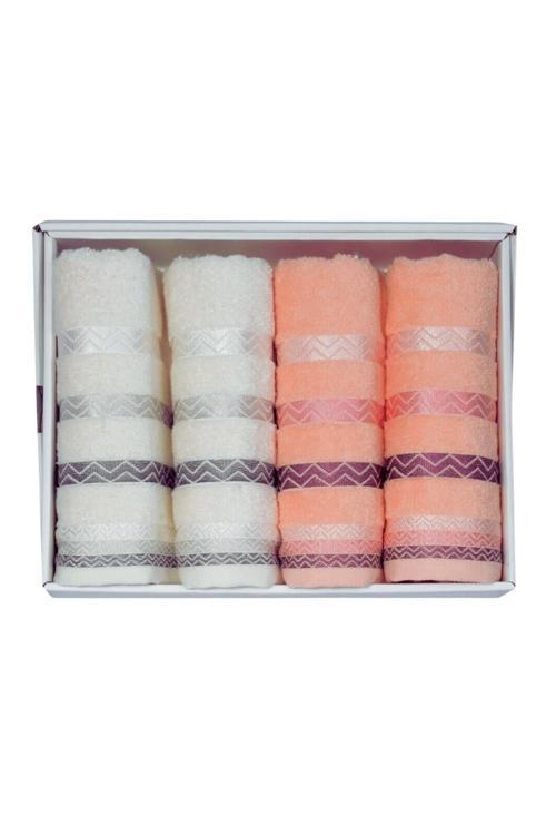 Bursa Varak Serisi 50x90cm %100 Pamuk 4lü Yüz Havlusu Karşık VVHM0029