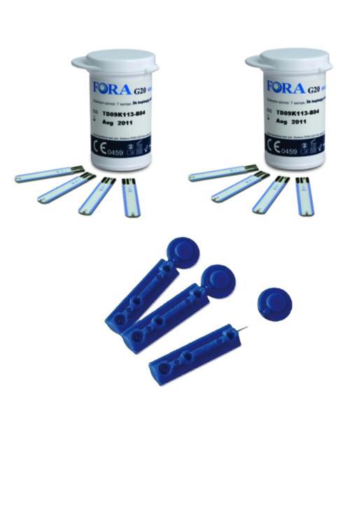 G20 Şeker Ölçüm Stribi 100 adet + 100 adet Lanset iğne