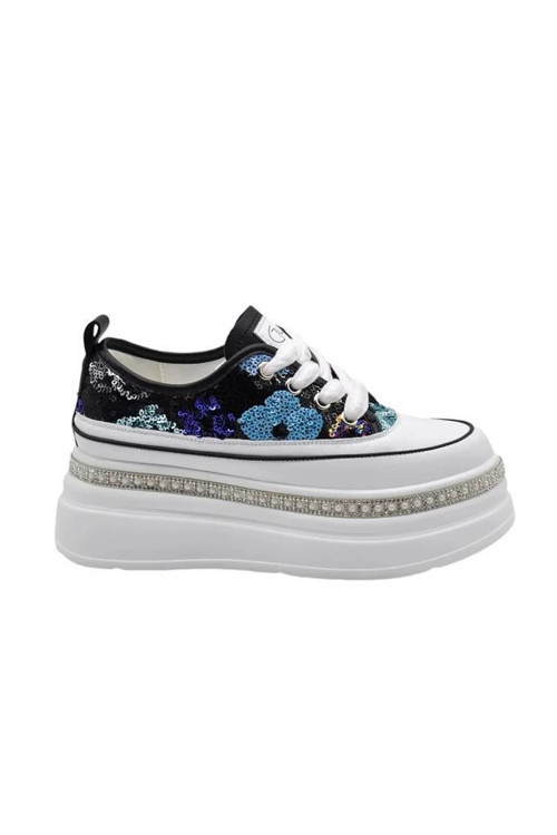 25Y423-6 GİZLİ DOLGU PULPAYETLİ KADIN SNEAKER AYAKKABI
